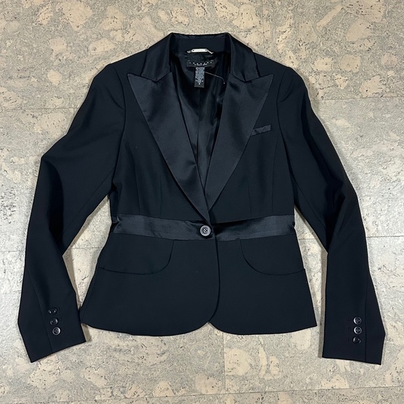 Laundry by Shelli Segal Black Tuxedo Blazer Jacket Women Size 8 - Picture 3 of 13